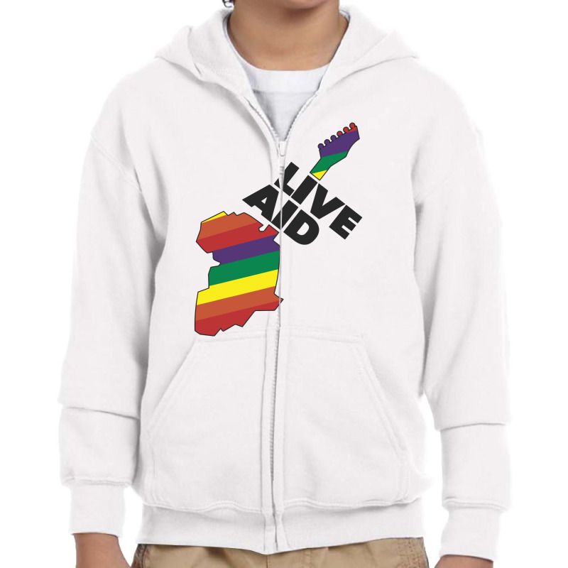 Live Aid Youth Zipper Hoodie by RichardHSanders | Artistshot