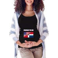 Proud To Be Dominican And American Flag July 4th Maternity Scoop Neck T-shirt | Artistshot