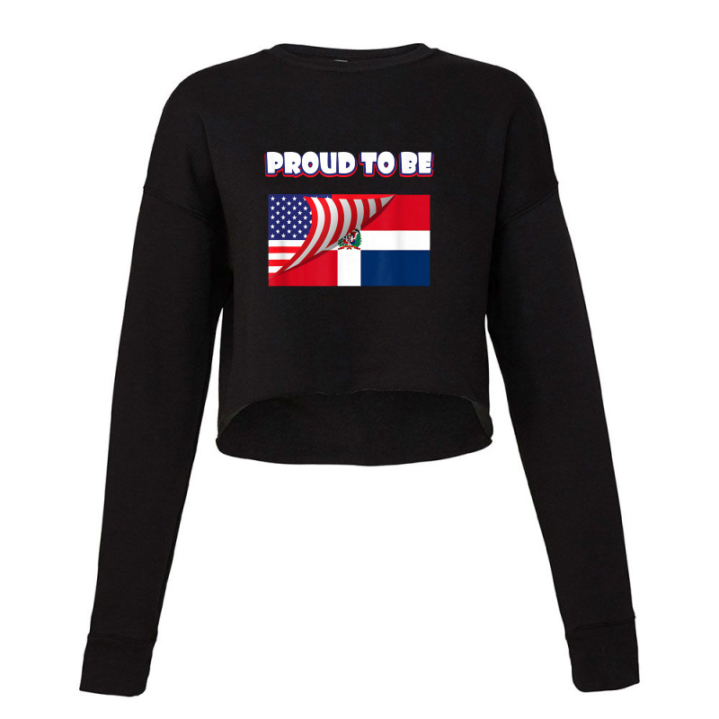 Proud To Be Dominican And American Flag July 4th Cropped Sweater by muloisongunu | Artistshot