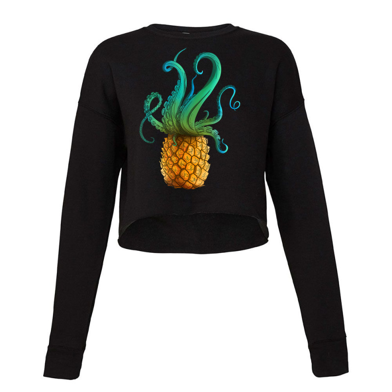 Pineapple Octopus Funny Summer Tee Cropped Sweater by CUSER3143 | Artistshot