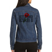 Rest In Power Deng Jia Xi (black) Ladies Denim Jacket | Artistshot