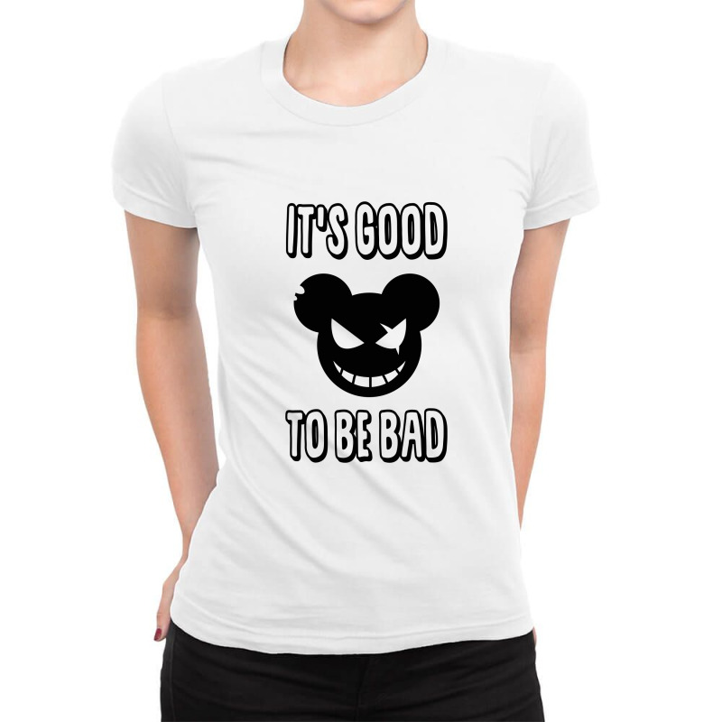 Be Bad Ladies Fitted T-Shirt by SugarMoon | Artistshot