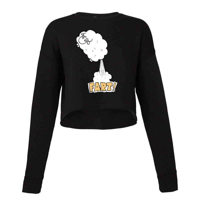 Funny Farting Sheep Cropped Sweater by adamharfii | Artistshot