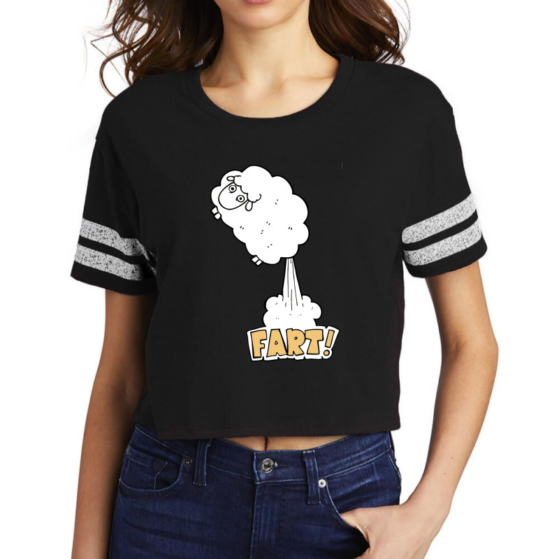 Funny Farting Sheep Scorecard Crop Tee by adamharfii | Artistshot