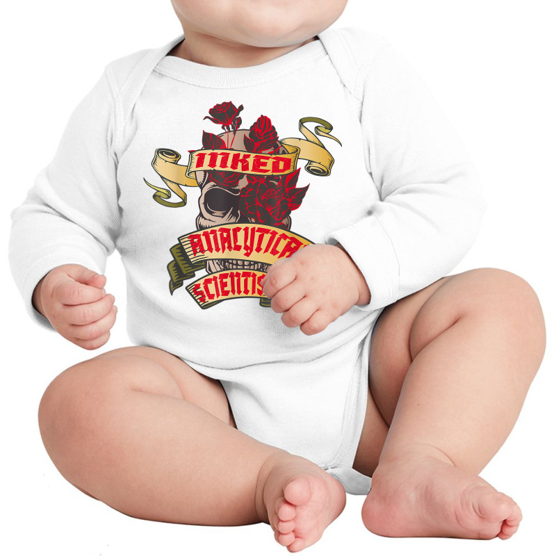 Analytical Scientist Inked Skull & Red Roses Tattoo T Shirt Long Sleeve Baby Bodysuit by ReagerAero | Artistshot