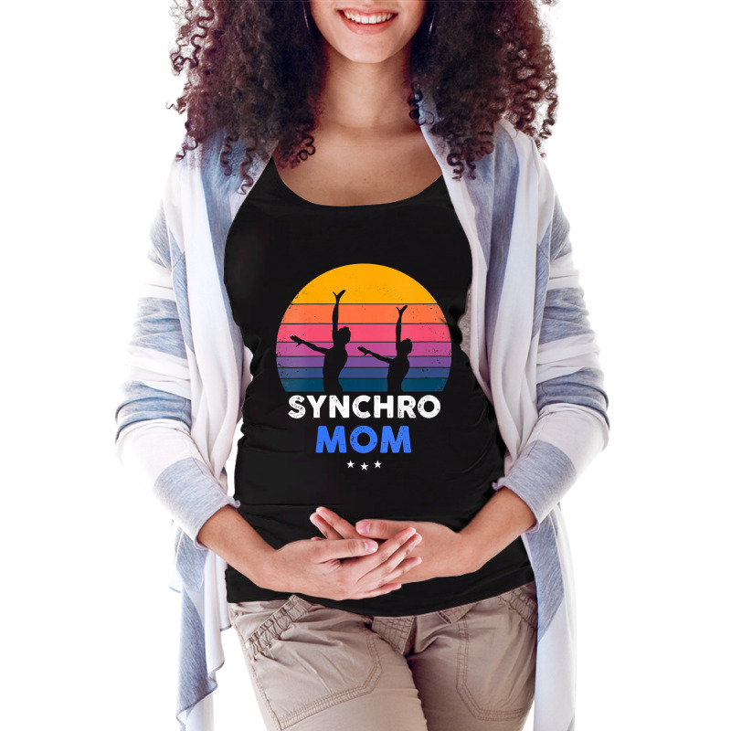 Womens Synchronized Swimming   Synchro Mom   Funny V Neck T Shirt Maternity Scoop Neck T-shirt by thutrang92 | Artistshot