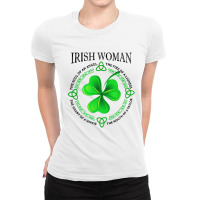 Irish Woman The Soul Of An Angel The Fire Of A Lioness Ladies Fitted T-shirt | Artistshot