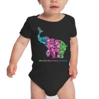 Elephant With Flower Metastatic Breast Cancer Awareness T Shirt Baby Bodysuit | Artistshot