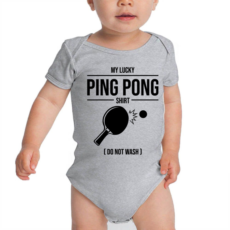 Funny Lucky Ping Pong Gift For Table Tennis Player Men Women T Shirt Baby Bodysuit by longduong89 | Artistshot