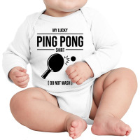 Funny Lucky Ping Pong Gift For Table Tennis Player Men Women T Shirt Long Sleeve Baby Bodysuit | Artistshot