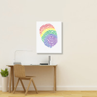 Lgbt Flag Fingerprint Proud Lgbt Pride Gifts Tee T Shirt Portrait Canvas Print | Artistshot