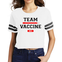 Team Vaccine Vaccinated Pro Scorecard Crop Tee | Artistshot