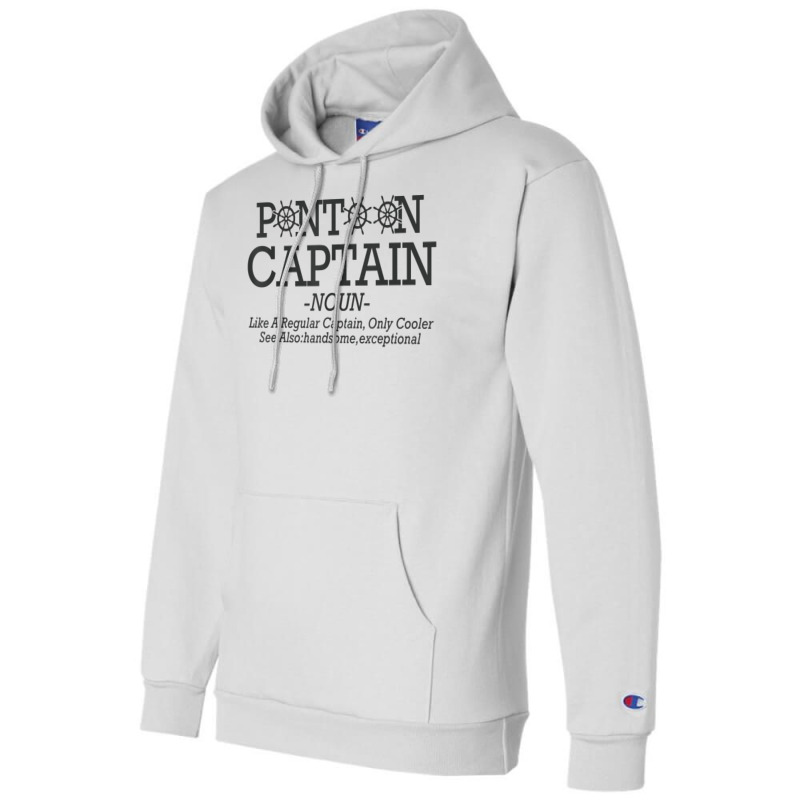 Pontoon Captain Definition Funny Pontoon Boat Boating T Shirt Champion Hoodie | Artistshot