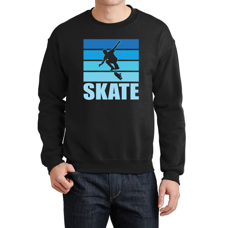 Blue Skate Skateboarder Skateboarding 23418429 Crewneck Sweatshirt | Artistshot