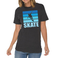 Blue Skate Skateboarder Skateboarding 23418429 Vintage T-shirt | Artistshot