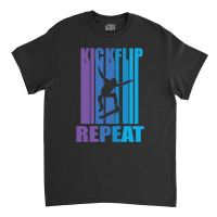 Kick Flip Repeat Vintage Skateboarding 23418403 Classic T-shirt | Artistshot