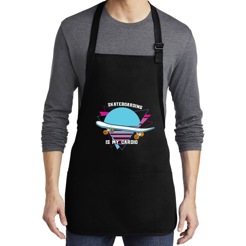 Skateboarding Is My Cardio Cool 23418390 Medium-length Apron | Artistshot