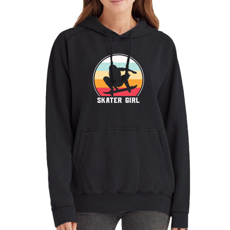 Skater Girl Skateboard Skateboarding 23418469 Vintage Hoodie | Artistshot