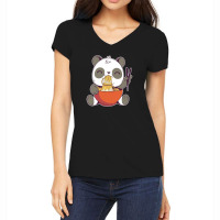 Ramen Panda Women's V-neck T-shirt | Artistshot