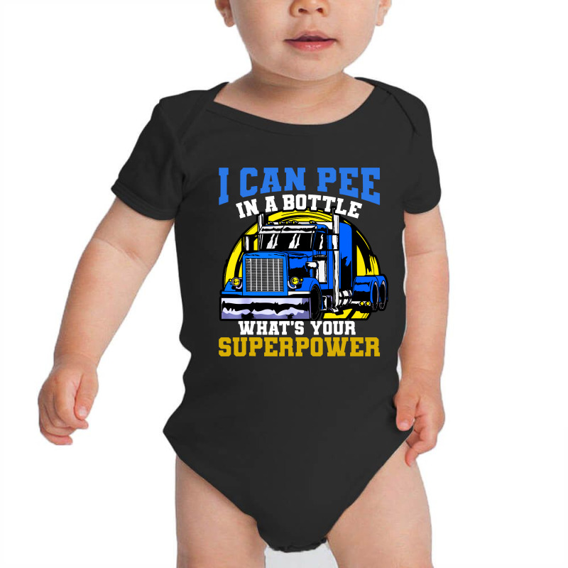 Trucker Truck Truck Driver Pee In A Bottle Baby Bodysuit by Mito220 | Artistshot