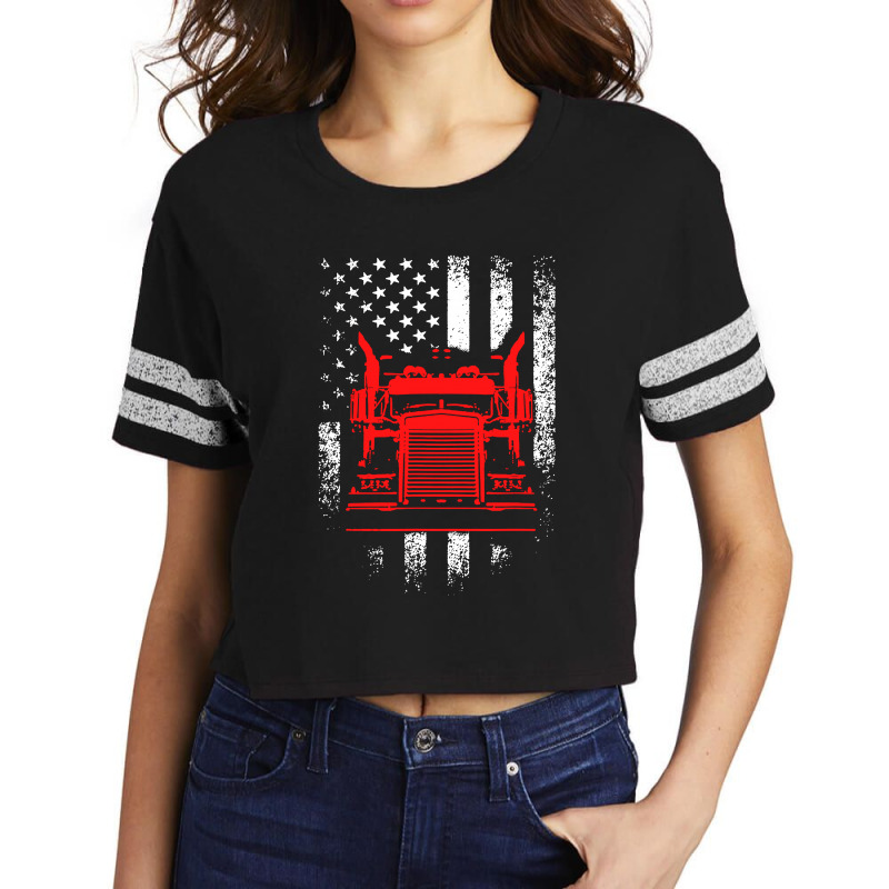 Us Trucking Scorecard Crop Tee by Firework Tess | Artistshot