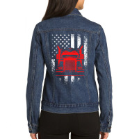 Us Trucking Ladies Denim Jacket | Artistshot