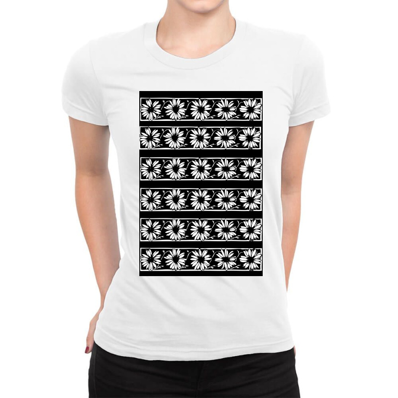 White Flower Series Ladies Fitted T-Shirt by American choice | Artistshot