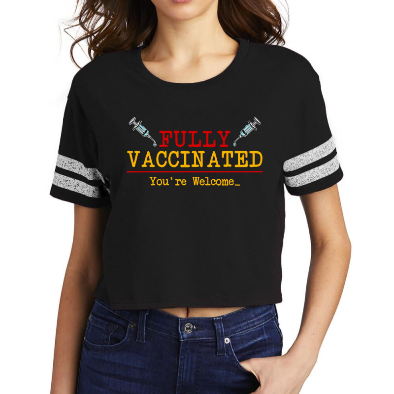 Vaccinated Vaccine Vaccination Gift I Fun Pro Vaccination Scorecard Crop Tee by Firework Tess | Artistshot