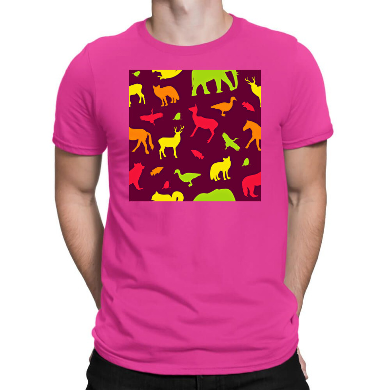 Animals Silhouette Pattern T-shirt | Artistshot