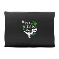 Happy St. Pat Trex Day Dinosaur St. Patrick's Day Accessory Pouches | Artistshot