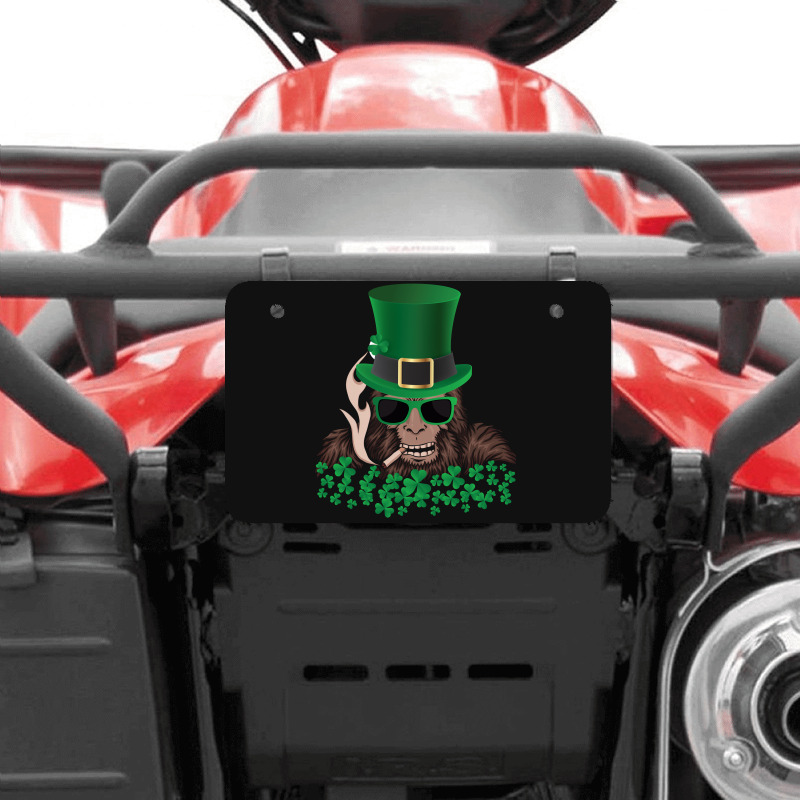 Sasquatch St. Patrick's Day Atv License Plate | Artistshot