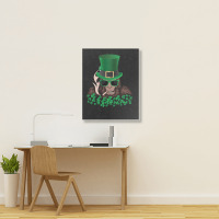 Sasquatch St. Patrick's Day Portrait Canvas Print | Artistshot