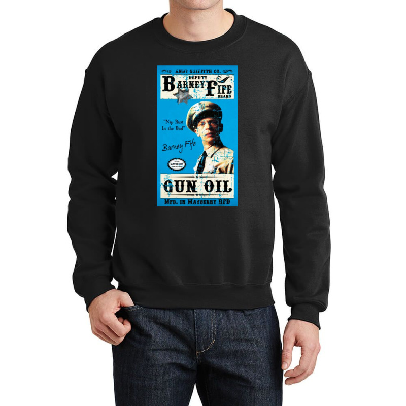 Barney Fife Gun Oil Distressed Crewneck Sweatshirt | Artistshot