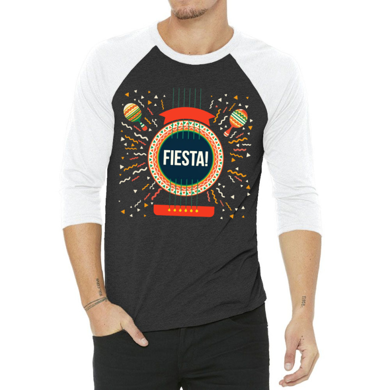 Bright And Colorful Mexican Fiesta 3/4 Sleeve Shirt | Artistshot