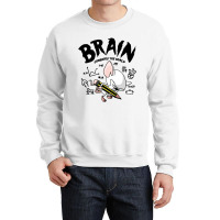 Brain Conquers The World Crewneck Sweatshirt | Artistshot