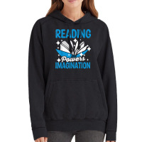 Reading Powers Imagination Reading Teacher Bookworm T Shirt Vintage Hoodie | Artistshot