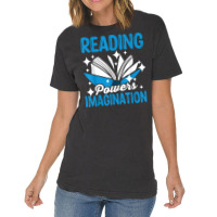 Reading Powers Imagination Reading Teacher Bookworm T Shirt Vintage T-shirt | Artistshot