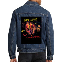 Running Of Time Game Men Denim Jacket | Artistshot