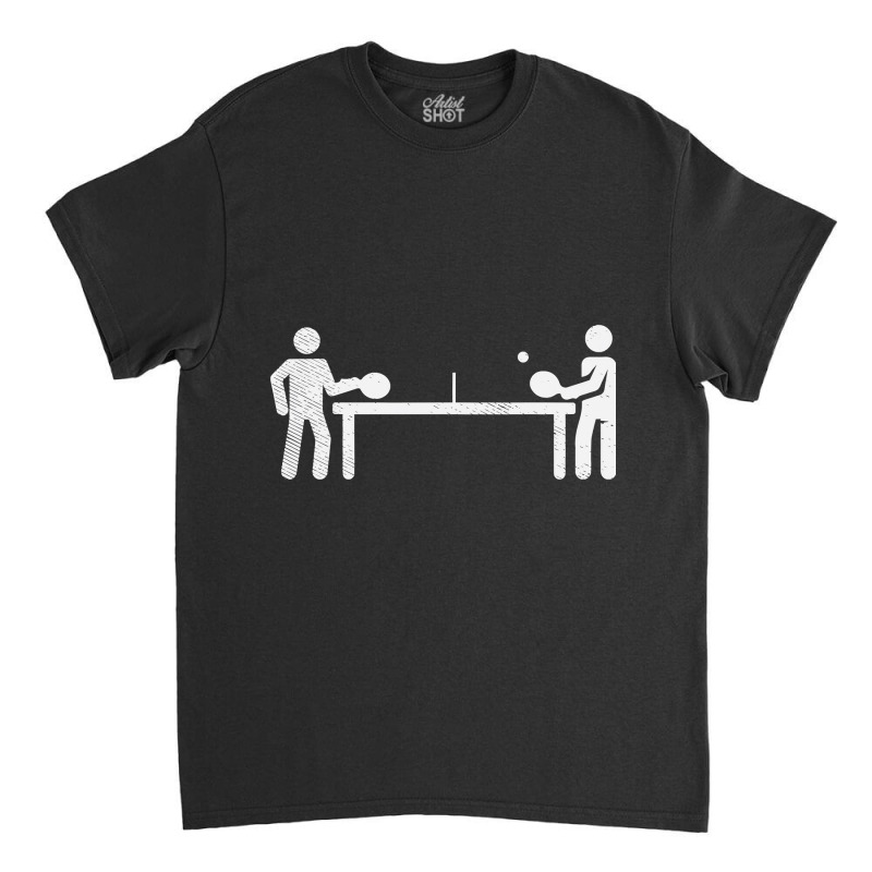 Table Tennis Game Stickman Funny Ping Pong Lover Player Gift T Shirt Classic T-shirt by longduong89 | Artistshot