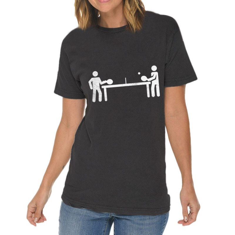 Table Tennis Game Stickman Funny Ping Pong Lover Player Gift T Shirt Vintage T-Shirt by longduong89 | Artistshot