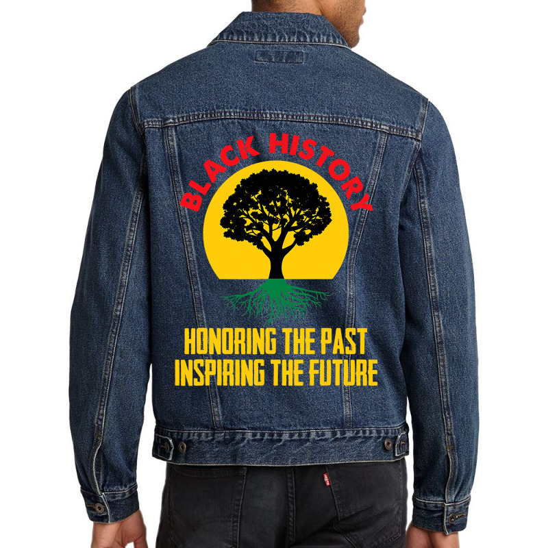 Honoring Past Inspiring Future Black History Month Men Denim Jacket | Artistshot