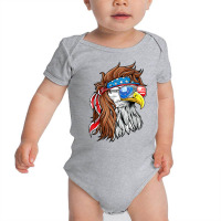 American Flag 4th Of July Patriotic Bald Eagle Mullet Usa T Shirt Baby Bodysuit | Artistshot