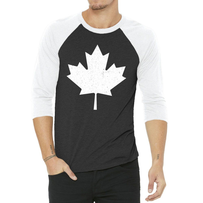Maple Leaf Grunge 3/4 Sleeve Shirt | Artistshot