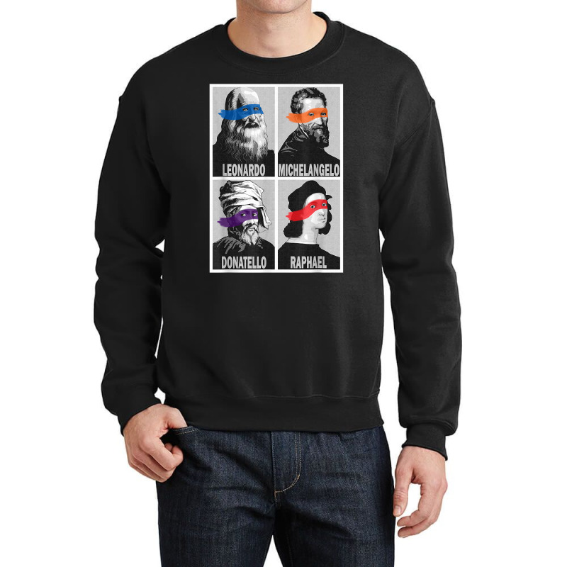 Renaissance Ninja Artists Poster Style Pop Art T Shirt Crewneck Sweatshirt by ReagerAero | Artistshot