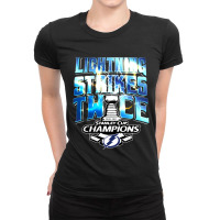 Lightning Strikes Twice Ladies Fitted T-shirt | Artistshot