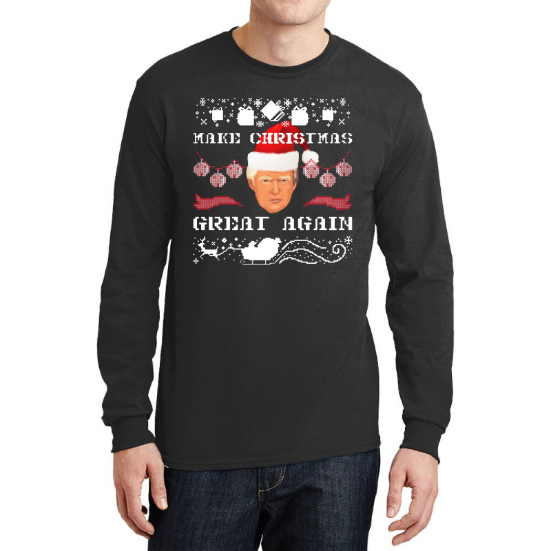 Make Christams Great Agaian Trump Gift For Trump Long Sleeve Shirts | Artistshot