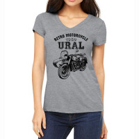 Retro Motorcycle Ural T Shirt   Vintage Sidecar Motorbike Women's V-neck T-shirt | Artistshot