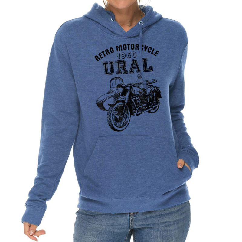 Retro Motorcycle Ural T Shirt   Vintage Sidecar Motorbike Lightweight Hoodie by ReagerAero | Artistshot