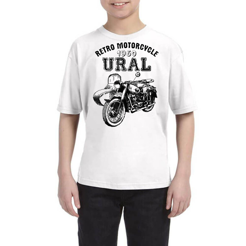 Retro Motorcycle Ural T Shirt   Vintage Sidecar Motorbike Youth Tee by ReagerAero | Artistshot