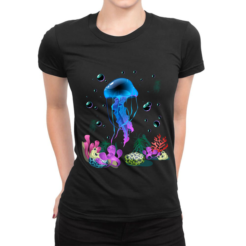 Summer Design - Jelly Fish Ladies Fitted T-Shirt by vasu4christ | Artistshot